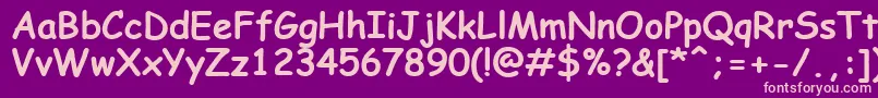 ComicSansMsРџРѕР»СѓР¶РёСЂРЅС‹Р№ Font – Pink Fonts on Purple Background