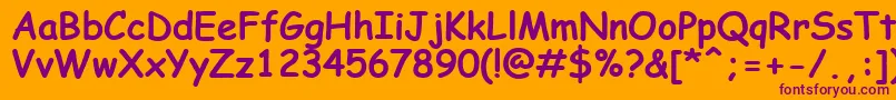 ComicSansMsРџРѕР»СѓР¶РёСЂРЅС‹Р№ Font – Purple Fonts on Orange Background