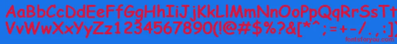 ComicSansMsРџРѕР»СѓР¶РёСЂРЅС‹Р№ Font – Red Fonts on Blue Background