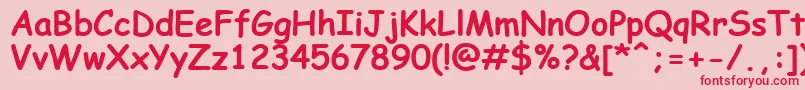 ComicSansMsРџРѕР»СѓР¶РёСЂРЅС‹Р№ Font – Red Fonts on Pink Background