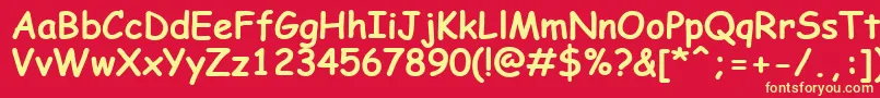 ComicSansMsРџРѕР»СѓР¶РёСЂРЅС‹Р№ Font – Yellow Fonts on Red Background