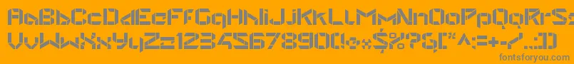 StealwerksOpenbold-Schriftart – Graue Schriften auf orangefarbenem Hintergrund