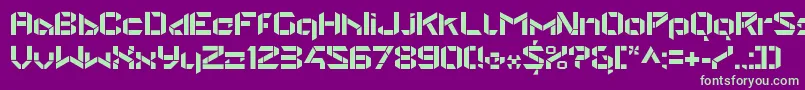 StealwerksOpenbold Font – Green Fonts on Purple Background