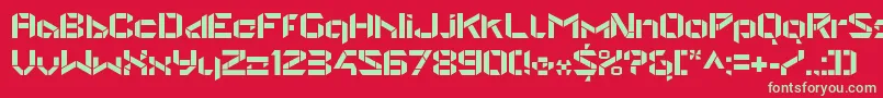 StealwerksOpenbold Font – Green Fonts on Red Background