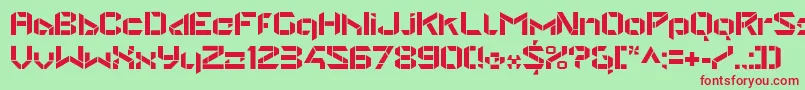 StealwerksOpenbold Font – Red Fonts on Green Background