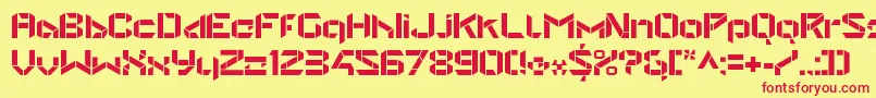 StealwerksOpenbold Font – Red Fonts on Yellow Background