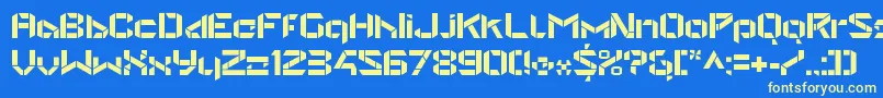 StealwerksOpenbold Font – Yellow Fonts on Blue Background