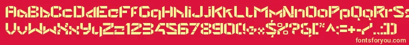 StealwerksOpenbold Font – Yellow Fonts on Red Background