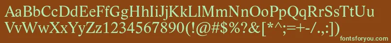 LidoStf Font – Green Fonts on Brown Background