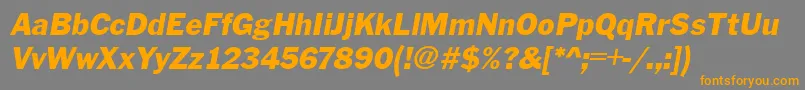 FranklinGothicItalic Font – Orange Fonts on Gray Background