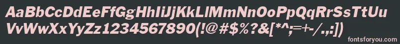 FranklinGothicItalic Font – Pink Fonts on Black Background