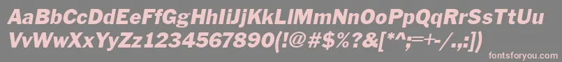 フォントFranklinGothicItalic – 灰色の背景にピンクのフォント