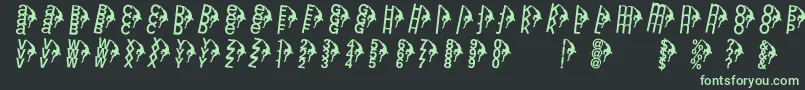 Rightclimbers Font – Green Fonts on Black Background