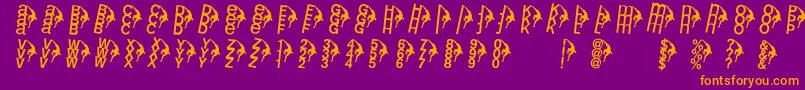 Rightclimbers Font – Orange Fonts on Purple Background