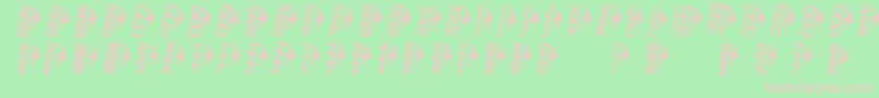 Rightclimbers-fontti – vaaleanpunaiset fontit vihreällä taustalla