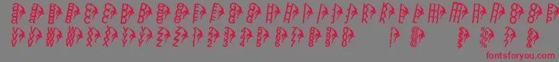 Rightclimbers Font – Red Fonts on Gray Background