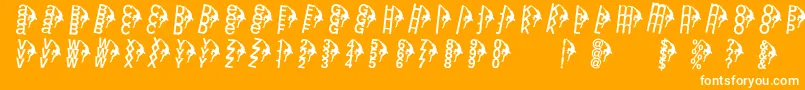 Rightclimbers Font – White Fonts on Orange Background