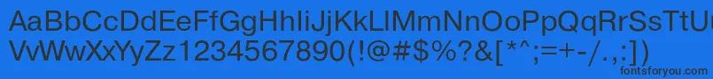 Pragmaticac Font – Black Fonts on Blue Background