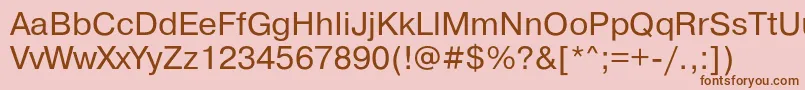 Pragmaticac Font – Brown Fonts on Pink Background