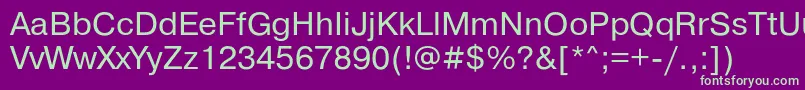 Pragmaticac Font – Green Fonts on Purple Background