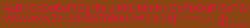 Pragmaticac Font – Red Fonts on Brown Background