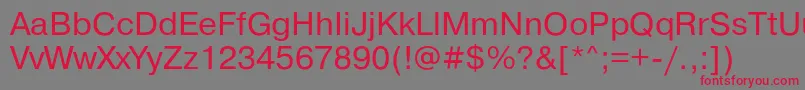 Pragmaticac Font – Red Fonts on Gray Background