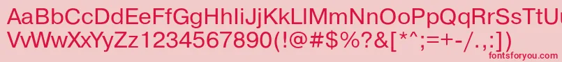 Pragmaticac Font – Red Fonts on Pink Background
