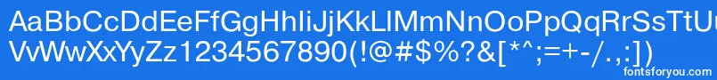 Pragmaticac Font – White Fonts on Blue Background