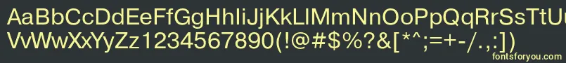 Pragmaticac Font – Yellow Fonts on Black Background