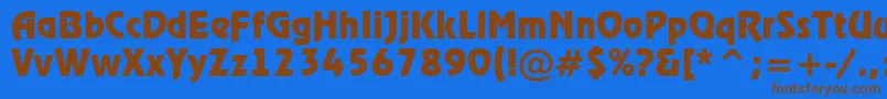 Шрифт RewinderBold – коричневые шрифты на синем фоне