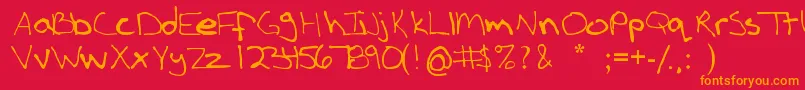 Boldloud Font – Orange Fonts on Red Background