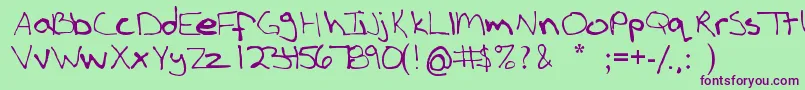 Boldloud Font – Purple Fonts on Green Background