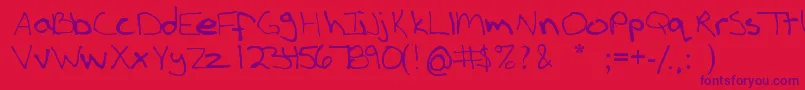 Boldloud Font – Purple Fonts on Red Background