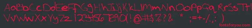 Boldloud Font – Red Fonts on Black Background