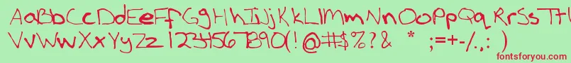 Boldloud Font – Red Fonts on Green Background