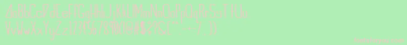 IndieSummerboldunfilled Font – Pink Fonts on Green Background