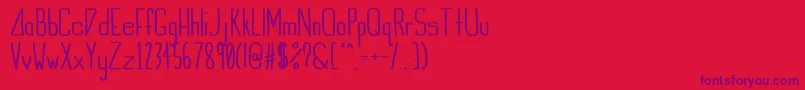 IndieSummerboldunfilled Font – Purple Fonts on Red Background