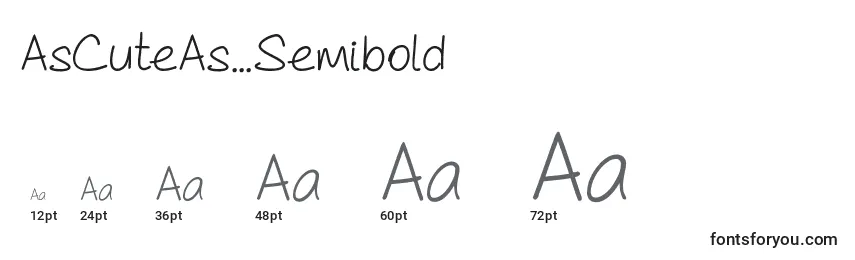 AsCuteAs...Semibold Font Sizes