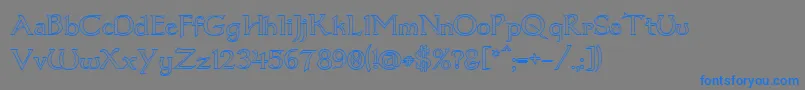 Dum1out Font – Blue Fonts on Gray Background