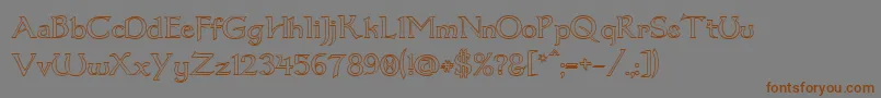 Шрифт Dum1out – коричневые шрифты на сером фоне