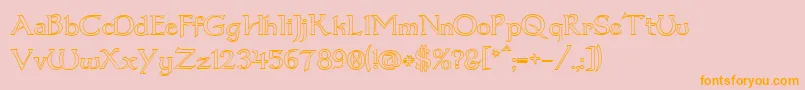 Dum1out Font – Orange Fonts on Pink Background