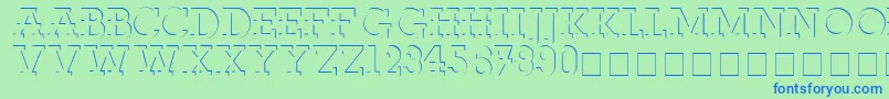 ReliefdecoMedium Font – Blue Fonts on Green Background