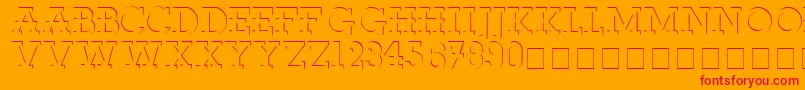 Lisätietoja ReliefdecoMedium-fontista ReliefdecoMedium-fontti – punaiset fontit oranssilla taustalla