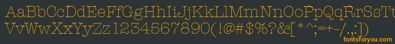 Шрифт AmtypewriteritcttLight – оранжевые шрифты на чёрном фоне