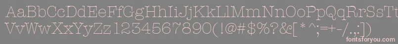 AmtypewriteritcttLight Font – Pink Fonts on Gray Background