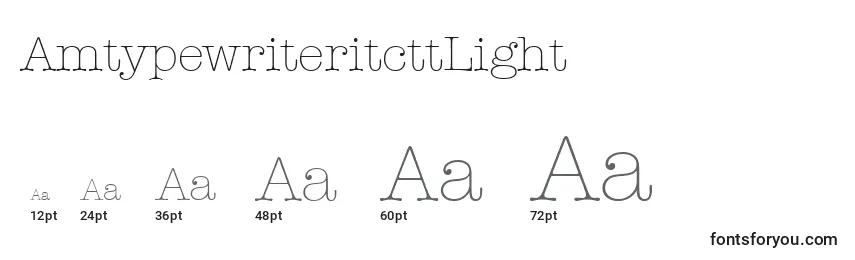 AmtypewriteritcttLight Font Sizes