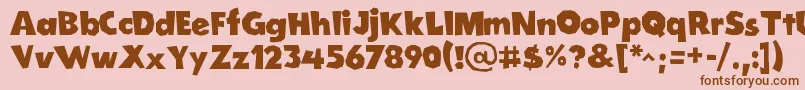 CordelGroteskaBold Font – Brown Fonts on Pink Background