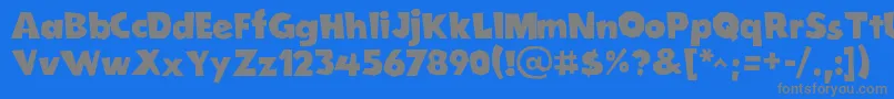 CordelGroteskaBold Font – Gray Fonts on Blue Background