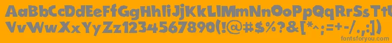 CordelGroteskaBold Font – Gray Fonts on Orange Background