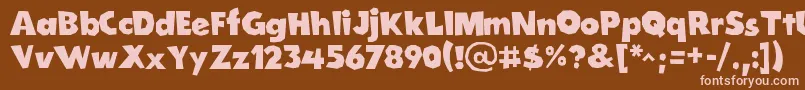 CordelGroteskaBold Font – Pink Fonts on Brown Background